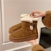 Женские зимние ботинки 2025 осень и зима новые универсальные толстые подошвы увеличивают рост однопедальные хлопковые туфли Северо-восточные теплые зимние ботинки женские