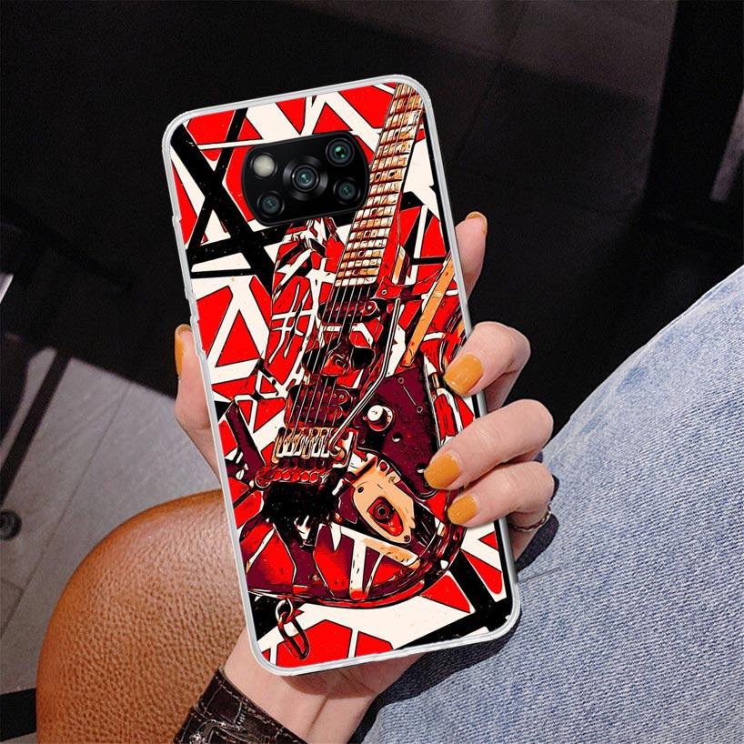 Eddie Van Halen Graphic Guitar Phone Case For Xiaomi Poco X7 X6 X5 Pro F7 Ultra Redmi 15C 15 13C 13 12C 12 10 10A 10C 9 9A 9C 9T