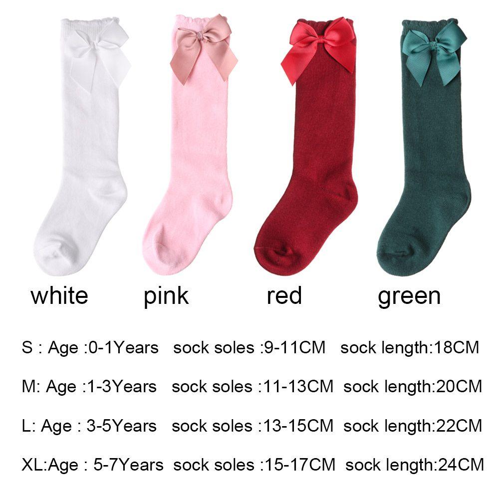 Big Bow Autumn Winter Children Cotton Floor Socks Baby Toddlers Socks High Long Sock