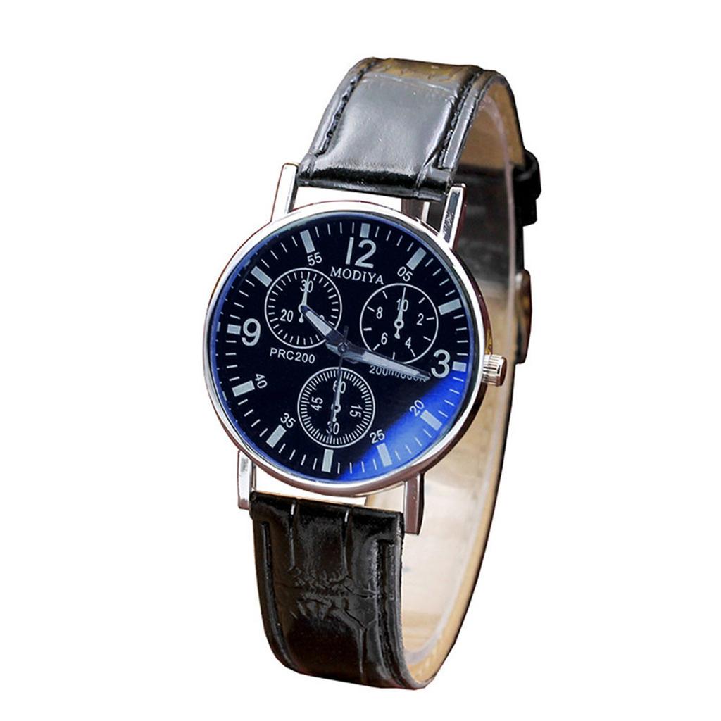 Six Pin Watches Quartz Men's Watch Blue Glass Belt Watch Men