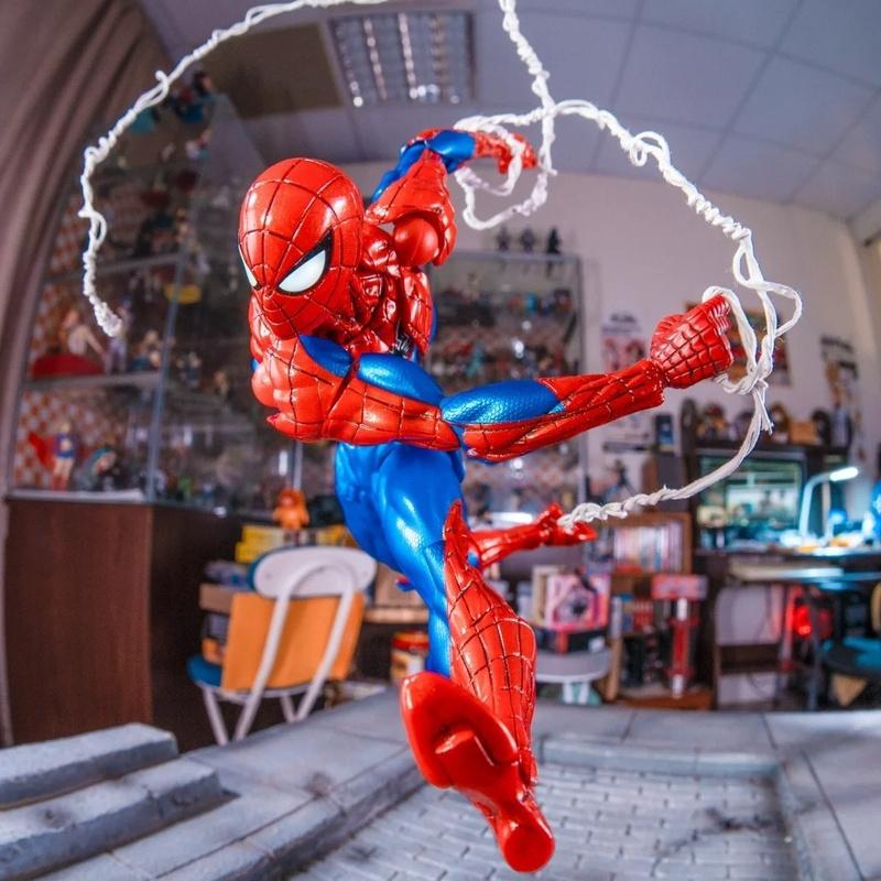 Новый 16 см Kaiyodo Человек-паук 2.0 Revoltech Amazing Yamaguchi Mk4 Питер Паркер Аниме Фигурки Коллекционные Модели Игрушки Подарок