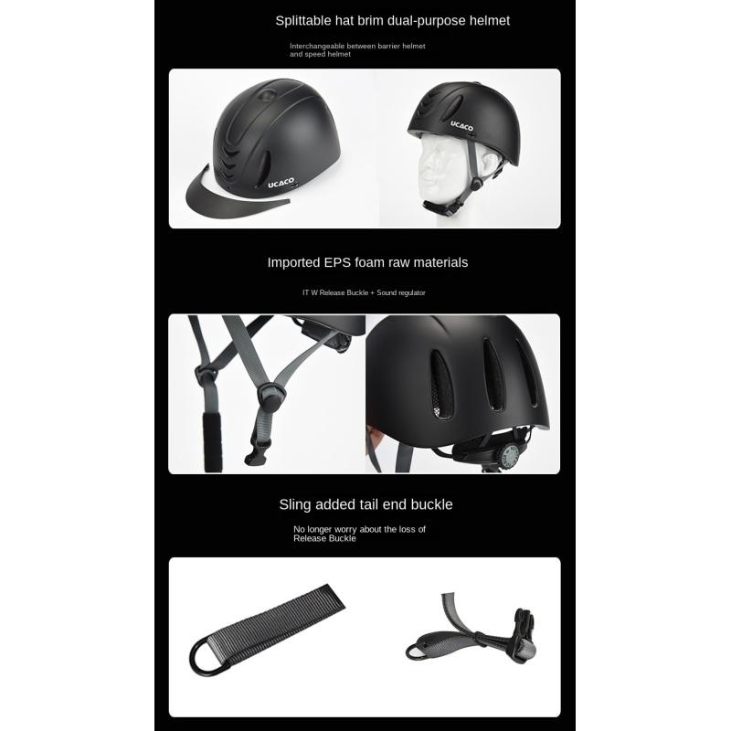 Сверхлегкий шлем для взрослых и детей, регулируемый шлем для верховой езды, рыцарская шляпа со съемными полями, снаряжение для лошади