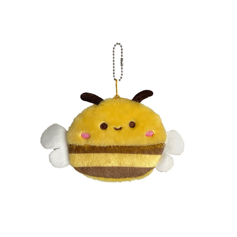 Cute Bee Plush Small Coin Wallet For Creative Portable Storage Of Headphones Keys Makeup