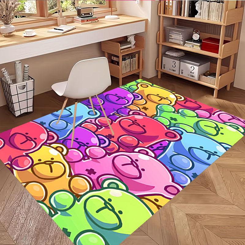 Care Bears Print Rug, Washable Floor Carpet, For Entryway Dorm Laundry Room Office Study, Home Decor Birthday Christmas Gift