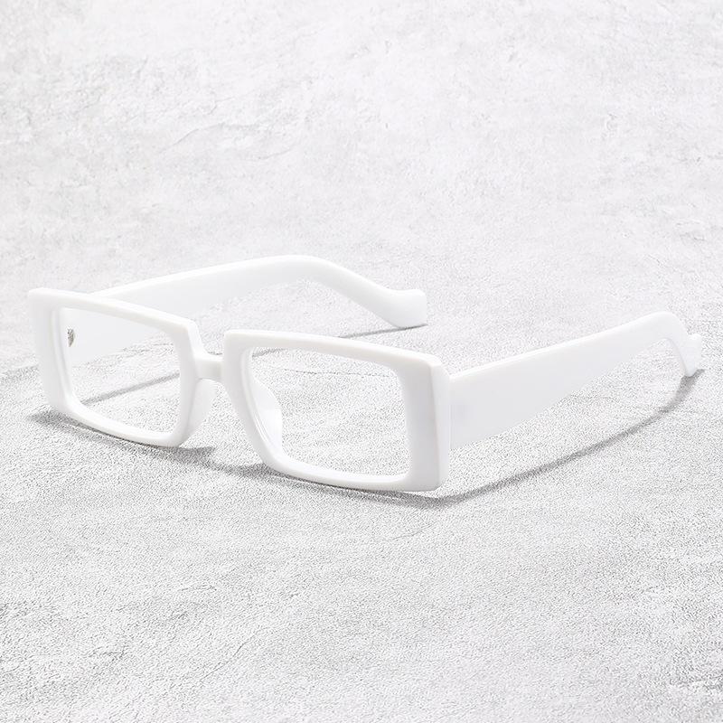 Fashion small square square anti-blue flat glasses jelly color men's and women's trend computer eye protection glasses