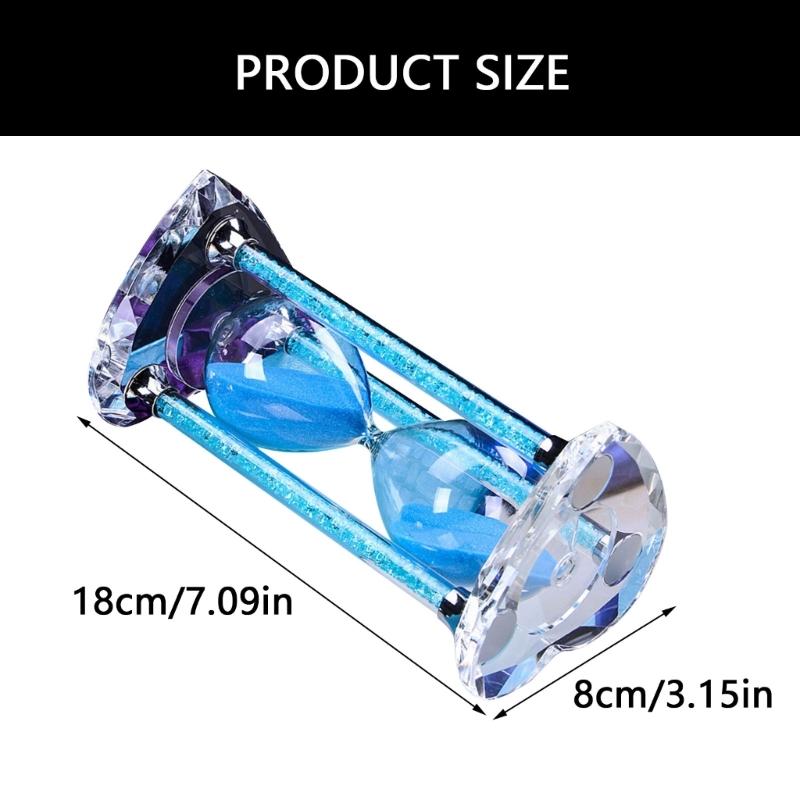 Effective 30 Minutes Sand Clock Practical Heart Shaped Crystal Hourglass Efficient Timer for Kitchen Study or Gym Use
