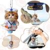 2D Cute Car Acrylic Flat Rearview Mirror Pendant Keychain Accessories