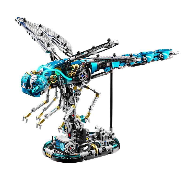 866 деталей Moc Креативная Механическая Модель Стрекозы Набор Строительных Блоков Diy Конструктор Stem Обучение Для Детей Взрослых Комплект