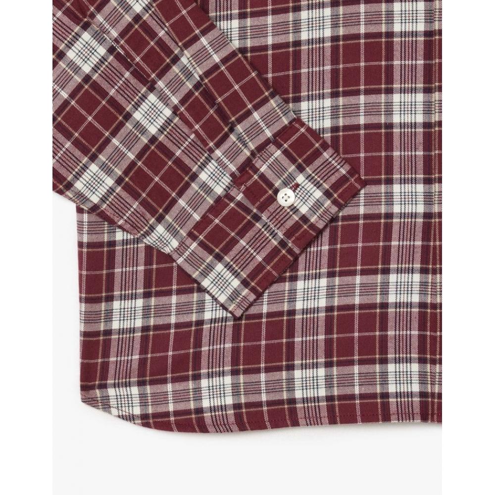 Lacoste Мужская рубашка из хлопкового твила в среднюю клетку Ch6729 54n I65