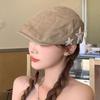 Ретро Звезда Вперед Шляпа Женская Британская Повседневная Простая Универсальная Лицо Маленький Берет Выстиранная Шляпа