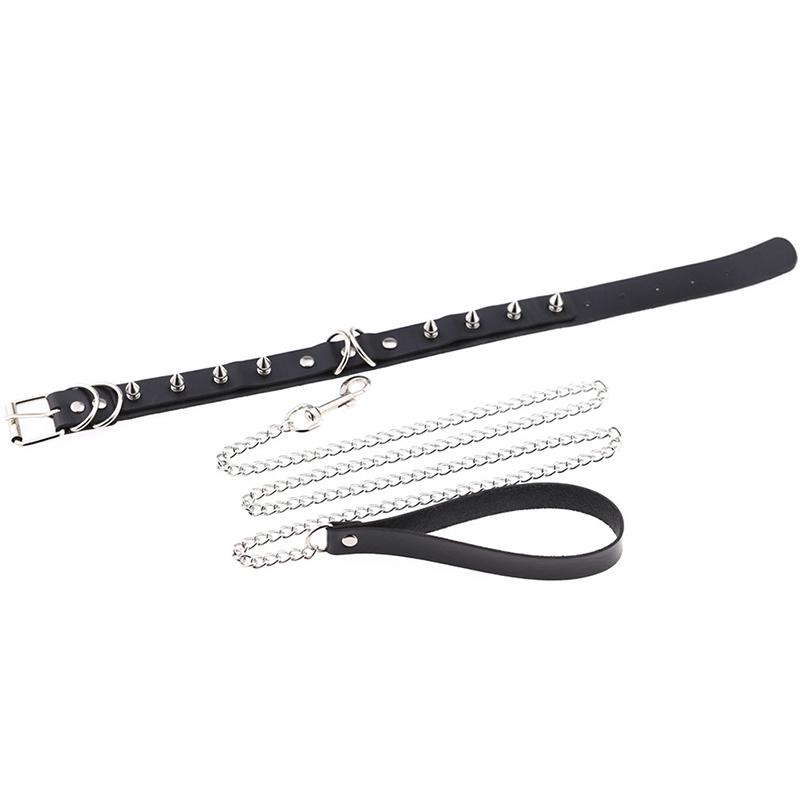 Панк Леди Готический Раб Кожаный Чокер Цепь Шип Заклепка Пряжка Ошейник Ожерелье AVE