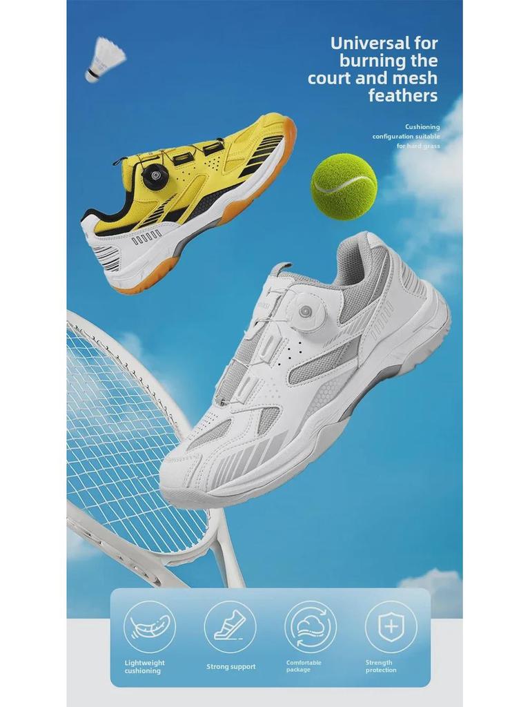 Unisex Tennis & Badminton Shoes with Tendon Sole - Casual All-Season Footwear