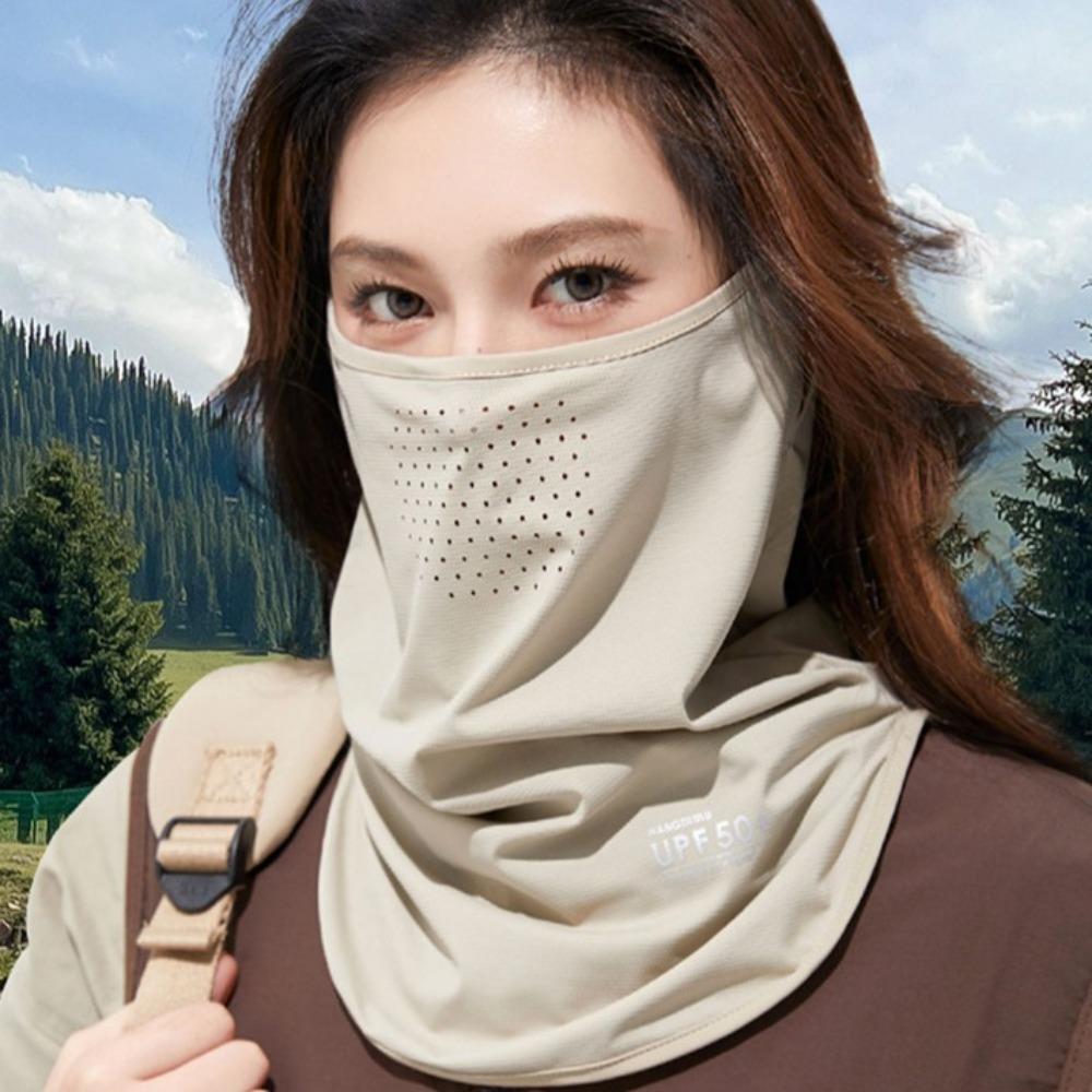 Adjustable Anti-UV Balaclava Hat Ice Silk Sunscreen Full Face Cover Hiking