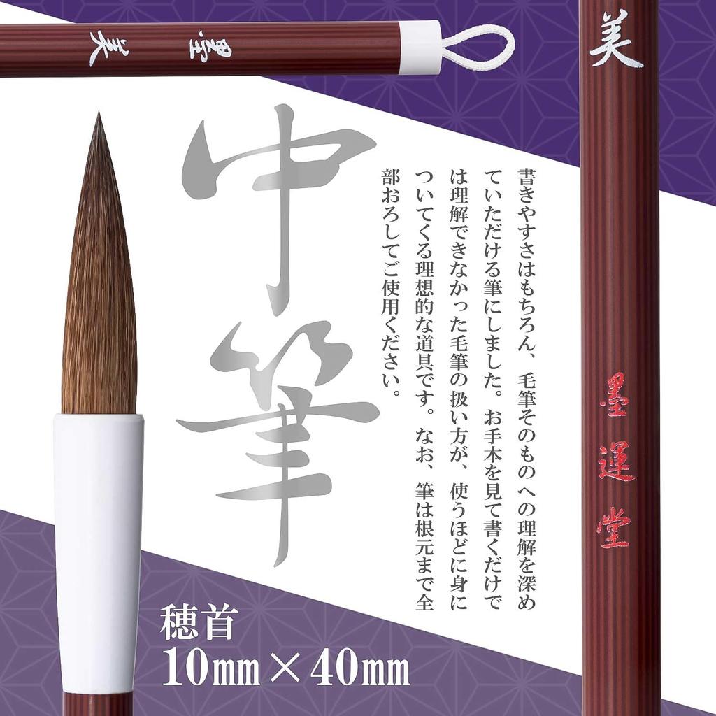 Кисть для каллиграфии Bokuundo Saibi Nippon Thick Brush Sumibi 5 Zhongfeng 22955 No.