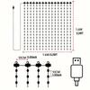 Умные светодиодные гирлянды-шторы 9,8 фута x 9,8 фута 400 светодиодов питание от USB DIY художественное комнатное освещение гирлянды с приложением и пультом управления Рождество