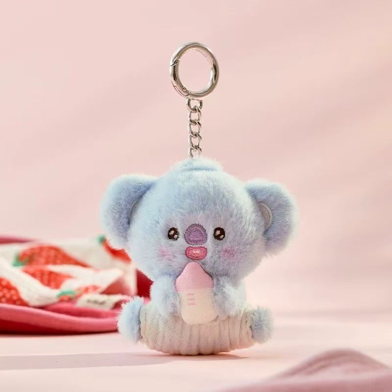 Плюшевая кукла BTS BT21 Брелок Kpop Плюшевая игрушка Версия для новорожденных