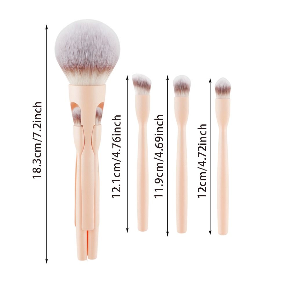 4Pcs Powder Blusher Brush Makeup Brush Set Eyeshadow Powder Brush Travel Makeup Brushes