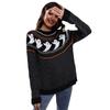 Autumn and Winter Women's Sweater Halloween Ghost Vintage Polka Dot Knitwear Loose Long Sleeve Knitted Sweater