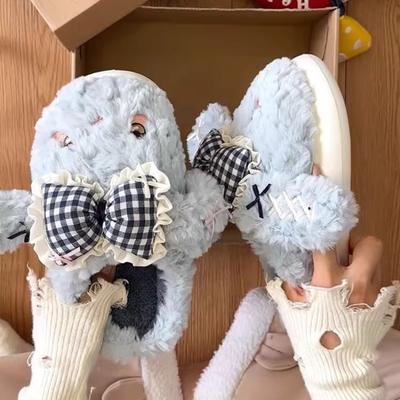 Мягкая и милая обувь для девочек, новые шлепанцы на толстой подошве для женщин