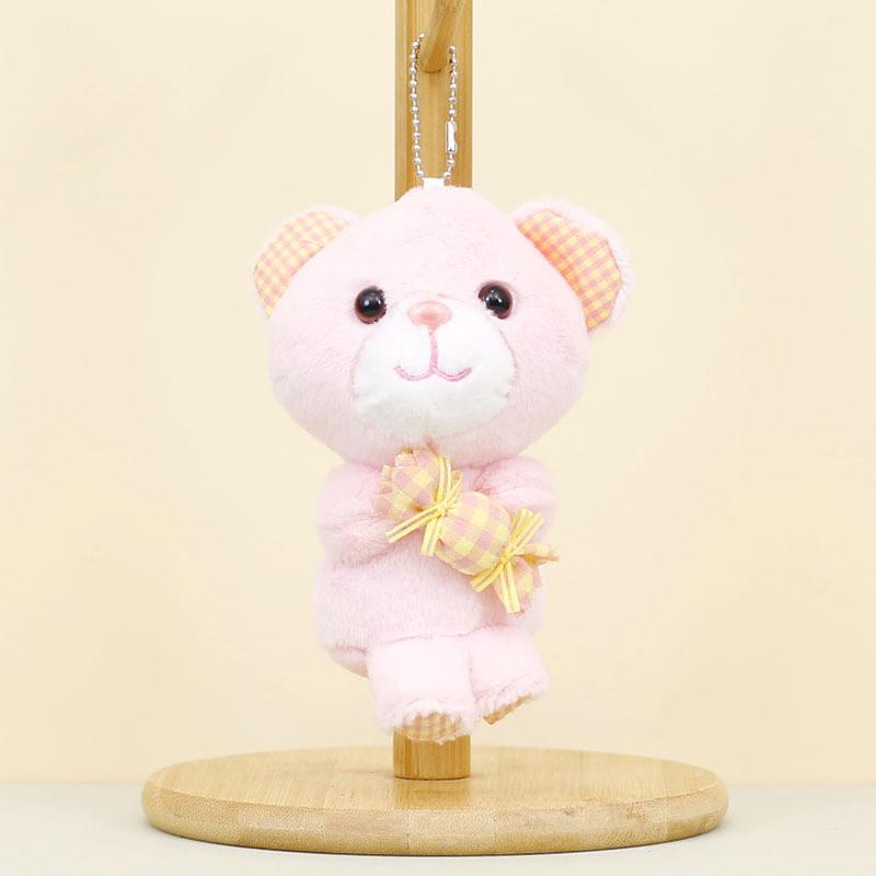 Adorable Candy Bear Plush Keychain With Soft Short Plush For Cute Bag Decoration