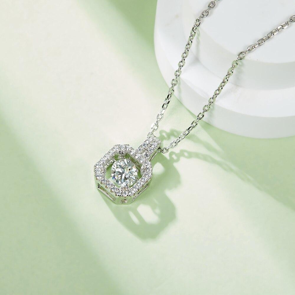 Серебряные ожерелья с подвесками из стерлингового серебра 925 пробы и моссанитом 0,5 карата от дизайнерских брендов