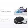 Li Ning Детские удобные универсальные нескользящие прочные низкие кеды Детская повседневная обувь Белый Синий YKCU228-5