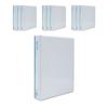 Youngoh Transparent 3-hole D-ring Binder 3cm, White + Transparent, 10 Pcs.