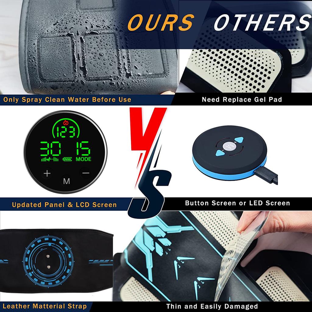 With Calorie Display Massage Belt Slim Waist Reduce Big Belly Fitness Lazy Abdominal Patch 15 Modes