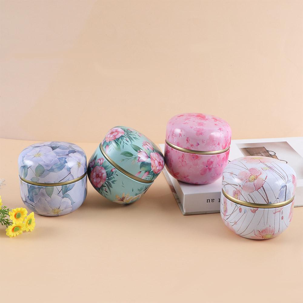 Portable Snacks Candy Round Small Storage Box Packaging Box Tea Cans Containers Tin Plate Canister