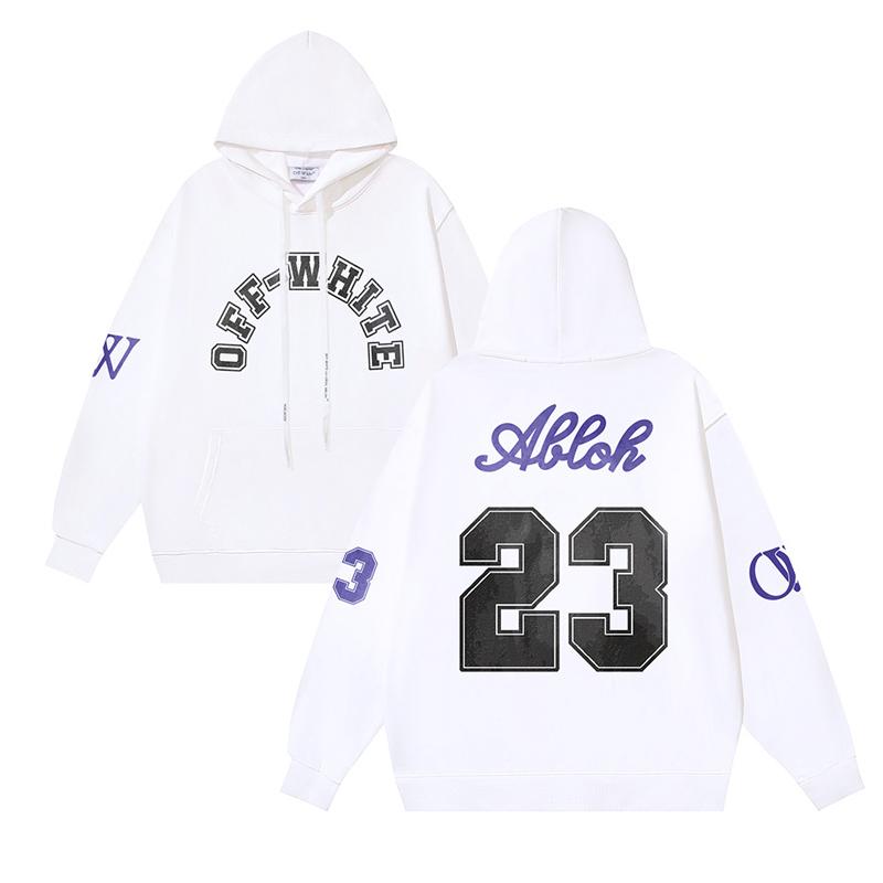 1063 Off-White 2026 Осень/Зима Новый OW Буква №. Толстовка с 23 микро-принтами для мужчин и женщин
