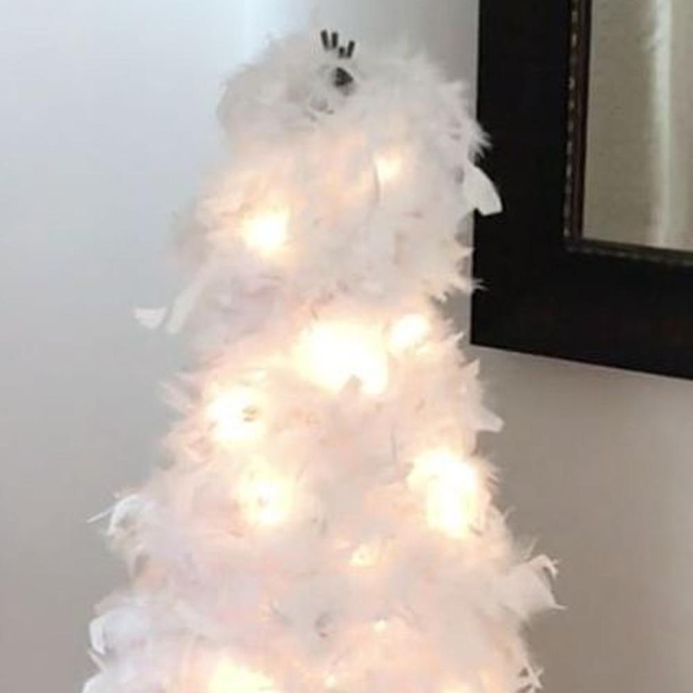 DIY 38-40 г Настоящий Индейский Марабу Боа из Перьев 2 Ярда Пушистые Белые Перья Свадебное Рождественское Украшение Шарф-Накидка для Поделок Перья