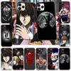 Case for iPhone 16 15 Plus 14 13 12 11 Pro 8 7 6S 6 SE 5S X XR XS Max Realme C30 C33 C31 9I Black Sofe Cover WI45 Death Note