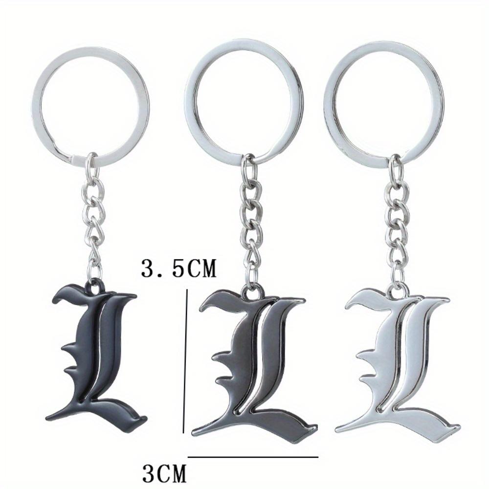 Новый женский брелок-аксессуар, мужской черный брелок с двойной буквой L, модный аксессуар для ключей.