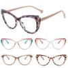 Retro Double Color Splicing Cat Eye Frame Women Glasses Transparent Frame Fashion Anti-Blue Light Optical Eyewear