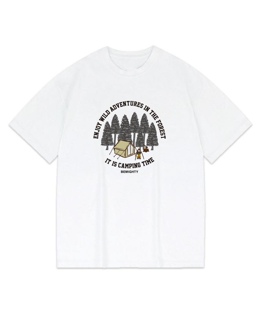BEMIGHTY Forest Camp Oversized Short Sleeve T-Shirt [Melan Grey]