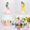 6pcs Disney Princess Figures Toy Set With Aurora And Belle For Cake Decoration