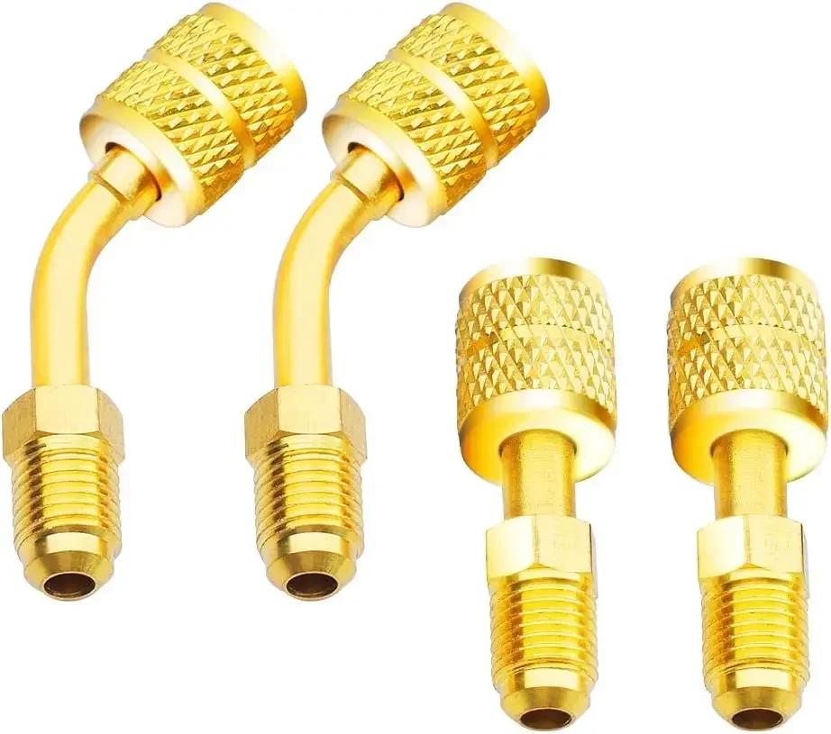 2 X R410A Converters for Air Conditioning HVAC Systems, Including 5/16" SAE Female and 1/4" SAE Male Flares