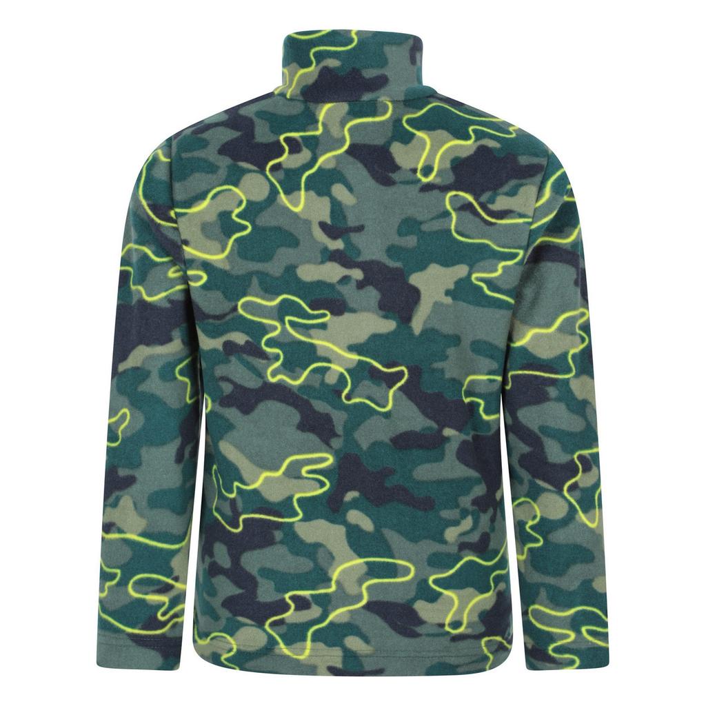 Mountain Warehouse Childrens/Kids Pursuit Camouflage Half Zip Fleece Top