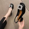 Fashion Comemore Fashion Thick Heel Sandals Rhinestone Decoration Female Shoes Slip-on Casual Shoes Women Summer New Women's Sandalias