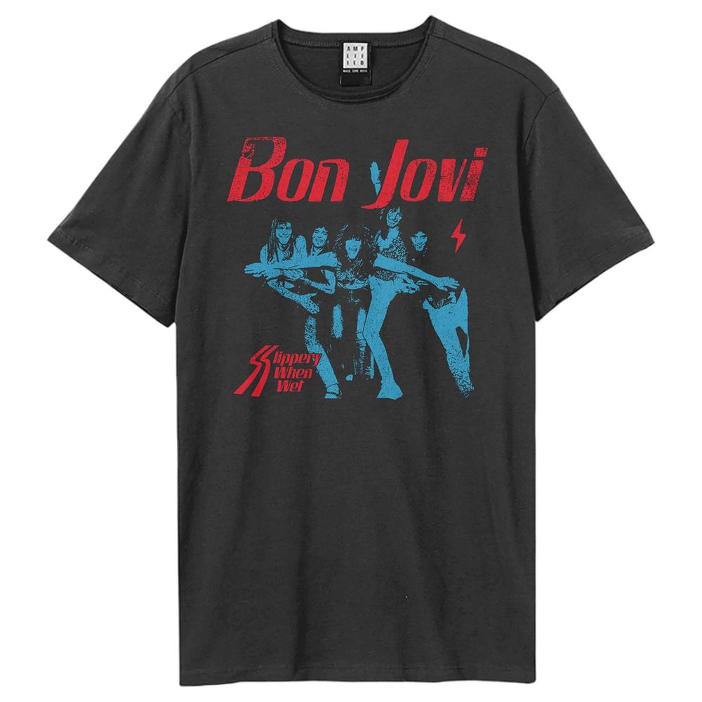 Amplified Unisex Adult Slippery When Wet Bon Jovi T-Shirt