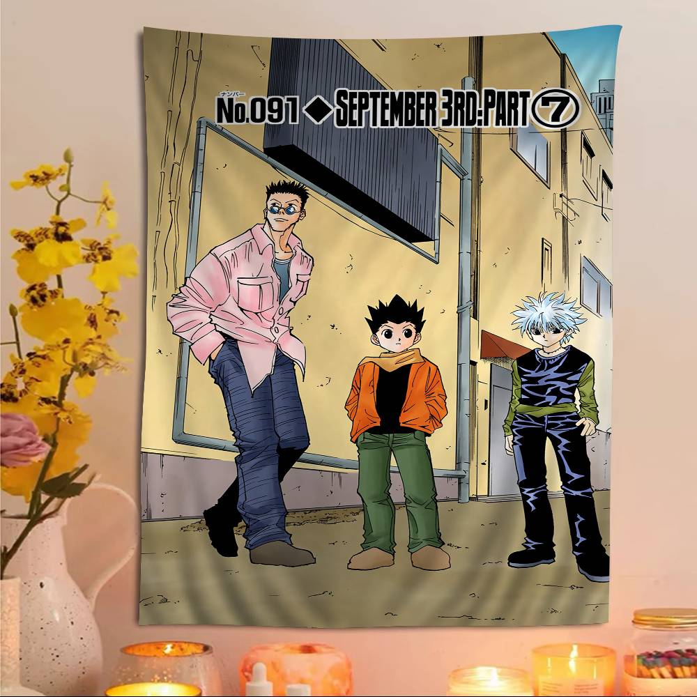 Настенный гобелен с обложкой из Weekly Jump Hunter x Hunter Декор для комнаты в стиле сёнэн Манга Яркий акцент для комнаты для поклонников приключенческого аниме и манги Jump
