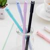 6Pcs/Set 0.5mm Gel Pen Lightweight Comfortable Hold Cats Shape Creative Writing Pen for School