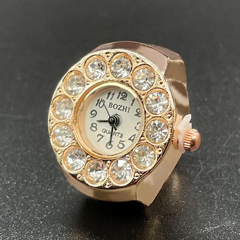 Винтажное панк-кварцевое кольцо для часов на палец для женщин и мужчин, готические часы, кольца, цифровые часы, эластичные эластичные кольца, ювелирные часы, подарок