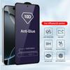 For iPhone 16 15 14 13 12 Mini 11 Pro Max X XS Max XR 8 7 6 6s Plus SE 2020 Full Cover Anti Blue Ray Tempered Glass Screen Protector
