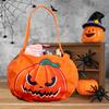 Halloween Pumpkin Candy Bag Stylish Non-Woven Portable Basket for Trick-or-Treating, Kids' Gift Packaging & Party Supplies