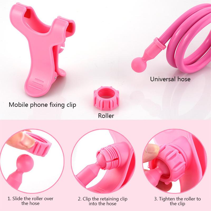 Держатель для мобильного телефона Универсальный зажим для смартфона 64 см Зажим с когтями Гибкий стержень Шарнирный опорный кронштейн Регулируемая на 360° ленивая подставка