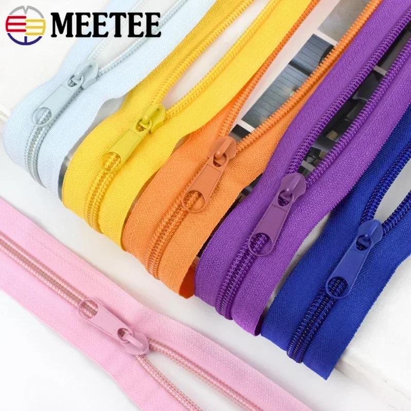 3# 5# Meetee 3/5/10M Радужная Нейлоновая Молния с Бегунком-Слайдером Декор Застежка-Молния Ремонтный Комплект Сумка Одежда Швейные Аксессуары