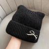 Thickened Cat Ear Beanie Windproof Knitted Skullies Soft Knitted Woolen Hat  Ladies
