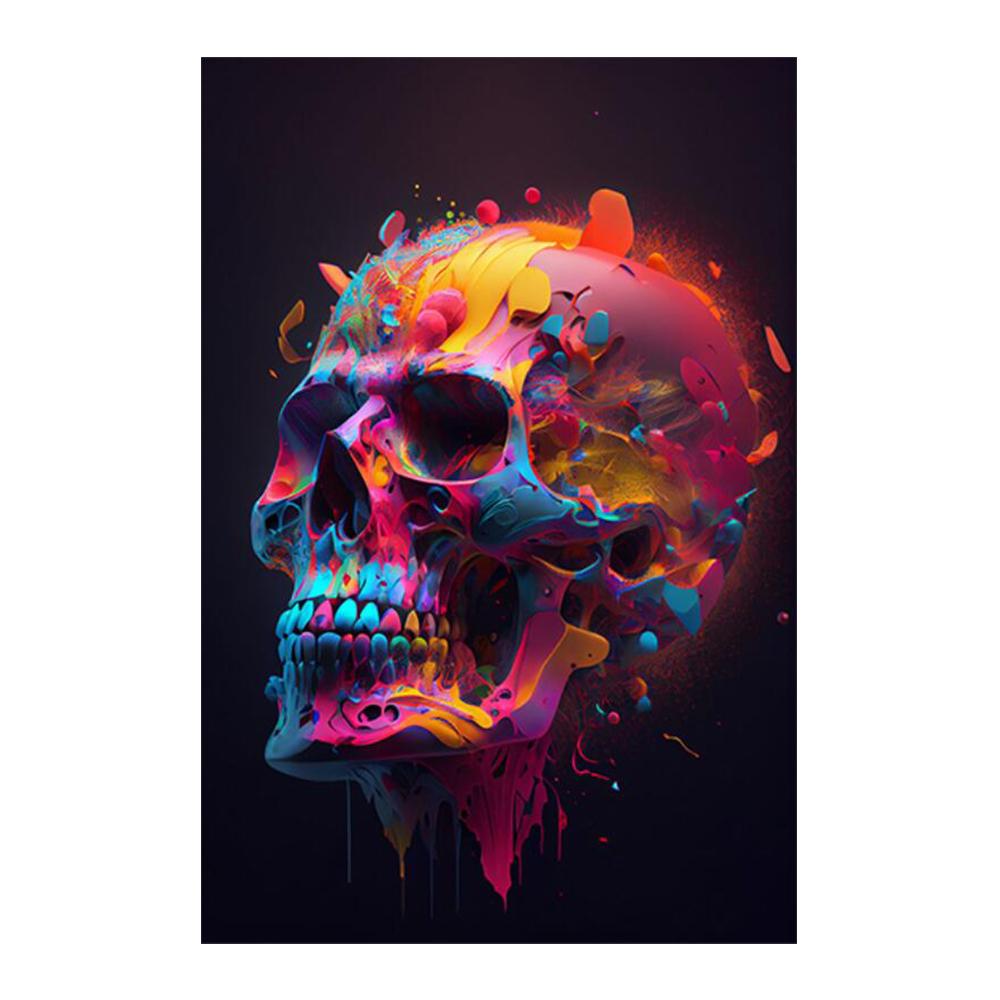 Абстрактные Череп Цветы Портрет Холст Картины Уличное Искусство Граффити Стены Хэллоуин Праздничные Подарки Печать Плакатов Картины Современный Домашний Декор Куадрос