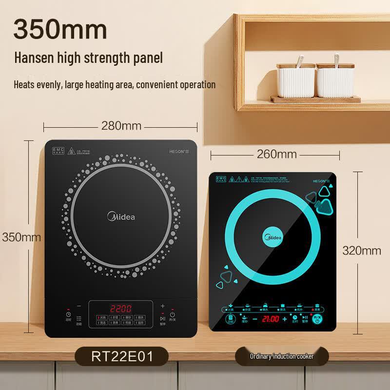 Midea Тонкая индукционная плита 2200 Вт, штекер CN (адаптер в комплекте)